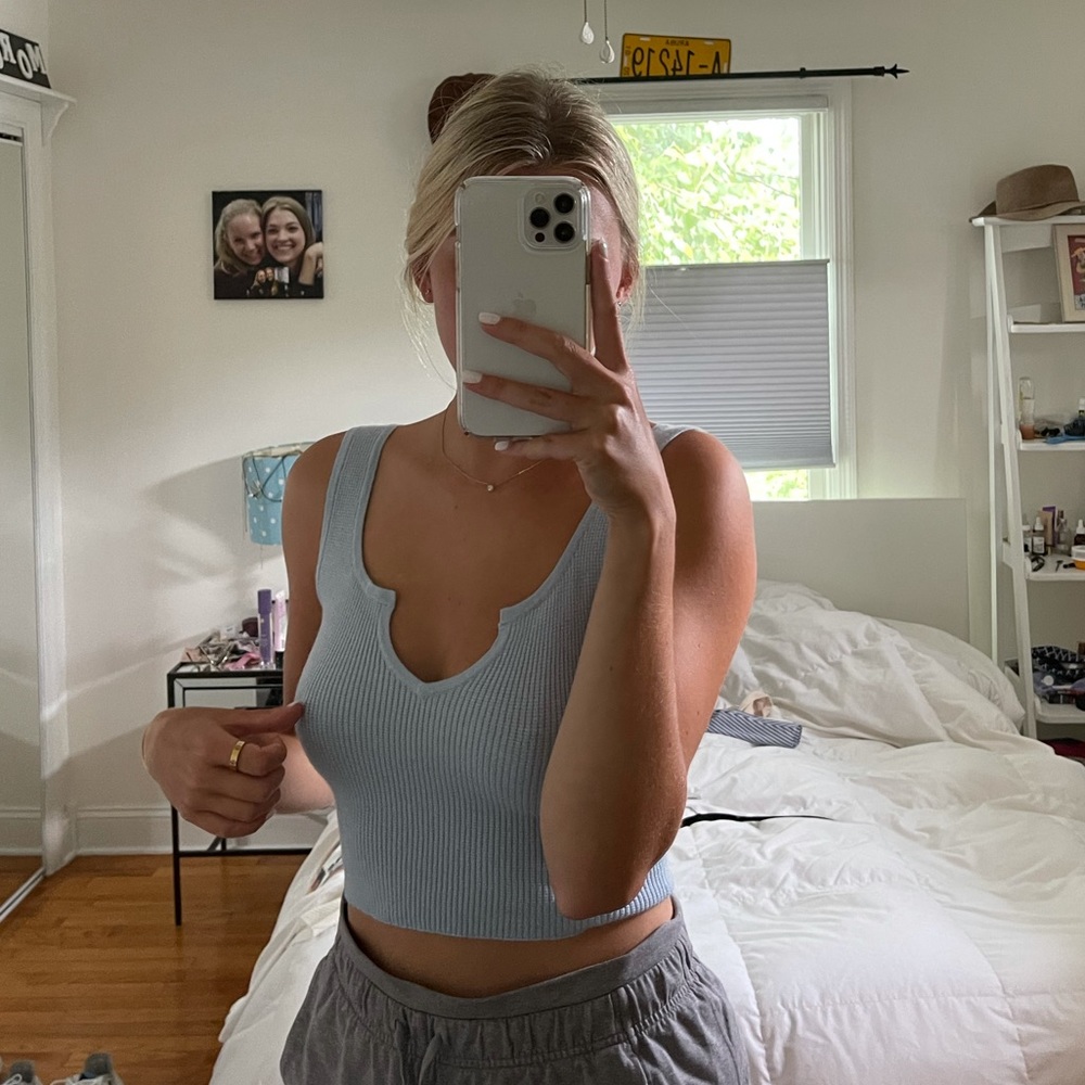 PacSun Blue Cropped Sweater Tank